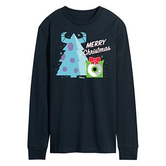 Disney / Pixar's Monsters Inc. Men's Merry Christmas Long Sleeve Graphic Tee