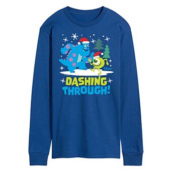 Disney / Pixar's Monsters Inc. Men's Dashing Through Long Sleeve Graphic Tee