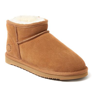 Fireside by Dearfoams Riverland Women s Shearling Micro Ankle Boot Slippers