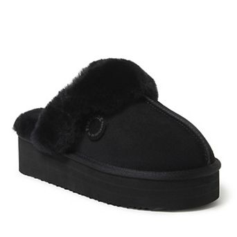 Fireside by Dearfoams Melton Shearling Women's Platform Scuff Slippers