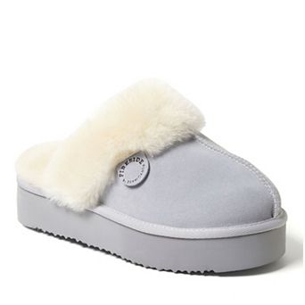 Fireside by Dearfoams Melton Shearling Women's Platform Scuff Slippers