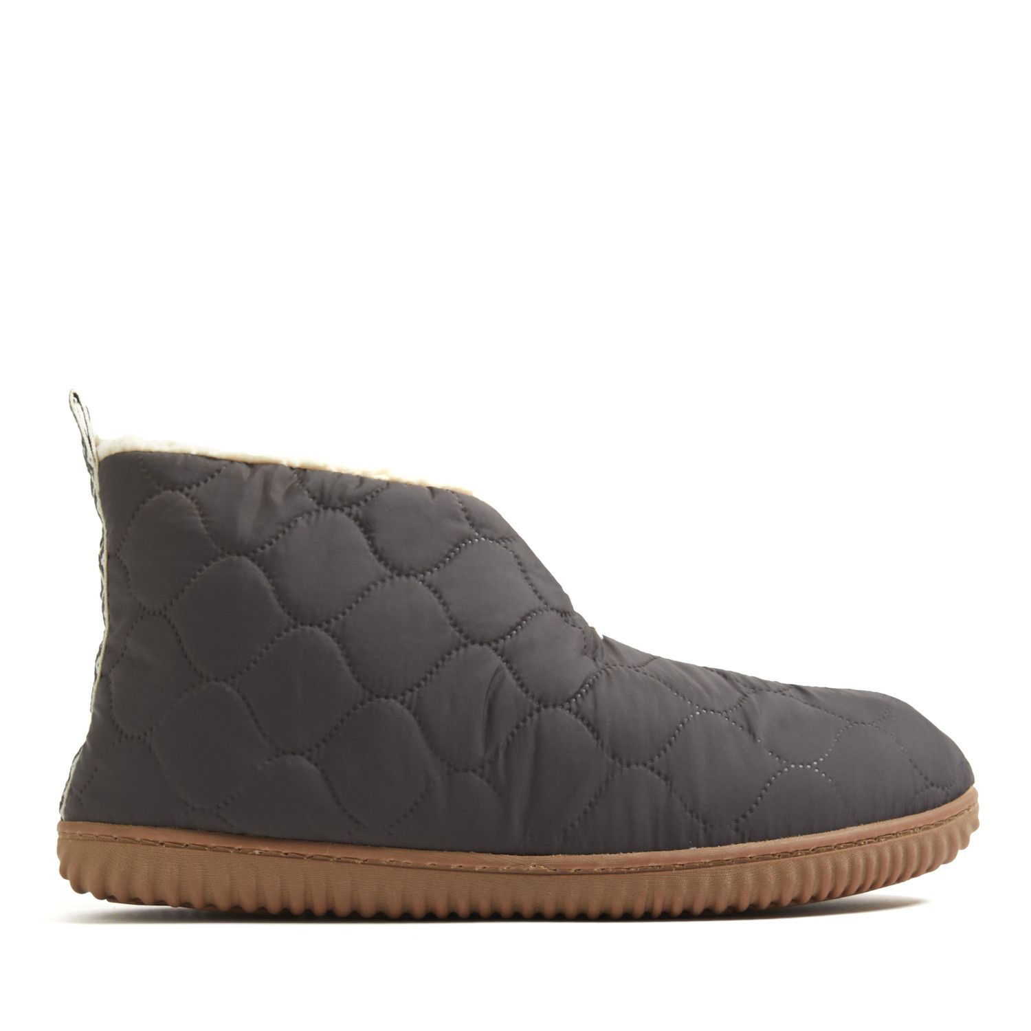 Ciabatte Dearfoams Uomo Warm Up Bootie Grigie Taglia 11.5 Stivaletti Casa