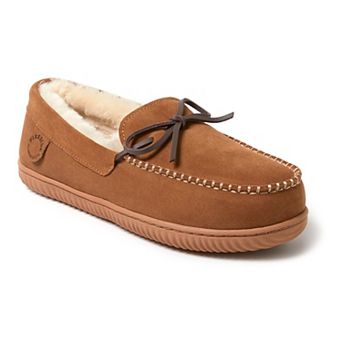 Fireside by Dearfoams Nelson Bay Men's Shearling Moccasin Slippers