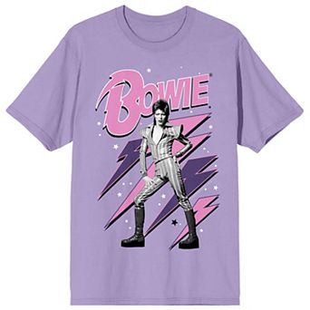 Juniors' David Bowie Neon Spark Graphic Tee