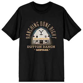 Juniors' Yellowstone Barn Art Graphic Tee