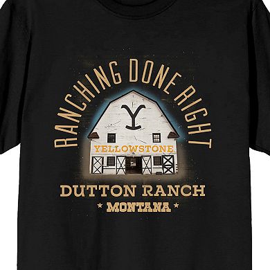 Juniors' Yellowstone Barn Art Graphic Tee