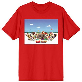 Juniors' South Park Group Key Art Art Graphic Tee