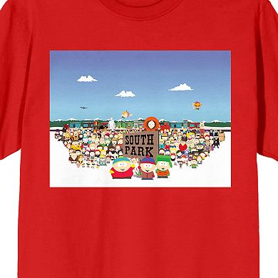 Juniors' South Park Group Key Art Art Graphic Tee