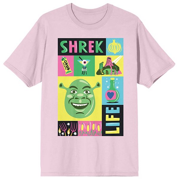 Juniors' Shrek Colorful Collage Graphic Tee