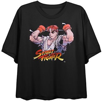 Juniors' Street Fighter Ryu Logo Graphic Tee