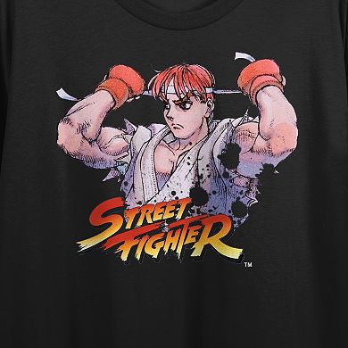 Juniors' Street Fighter Ryu Logo Graphic Tee