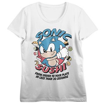 Juniors' Sonic The Hedgehog Sonic Sushi Graphic Tee