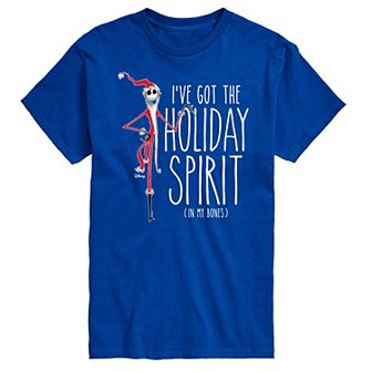 Disney's The Nightmare Before Christmas Men's Holiday Spirit In My Bones Graphic Tee