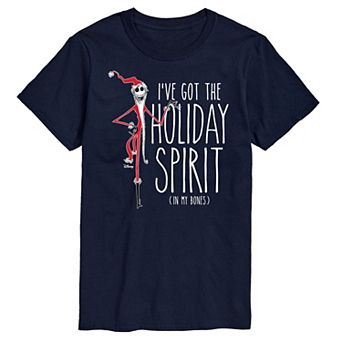 Disney's The Nightmare Before Christmas Men's Holiday Spirit In My Bones Graphic Tee