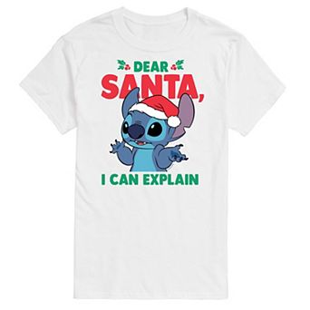 Disney's Lilo & Stitch Men's Santa I Can Explain Graphic Tee