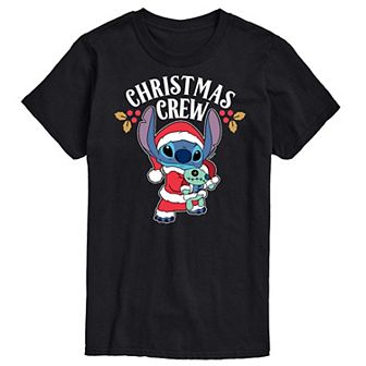 Disney's Lilo & Stitch Men's Christmas Crew Graphic Tee