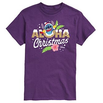 Disney's Lilo & Stitch Men's Aloha Christmas Graphic Tee
