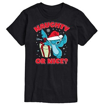 Disney's Lilo & Stitch Men's Naughty Or Nice Graphic Tee