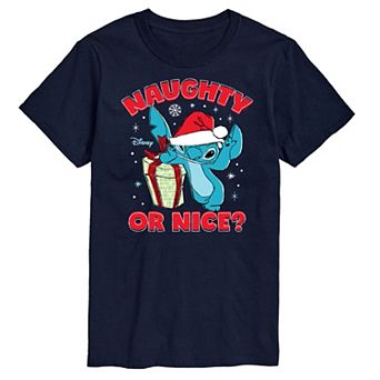 Disney's Lilo & Stitch Men's Naughty Or Nice Graphic Tee