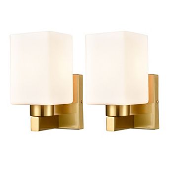 2-Pack Brass Wall Sconce Modern Bathroom Vanity Light