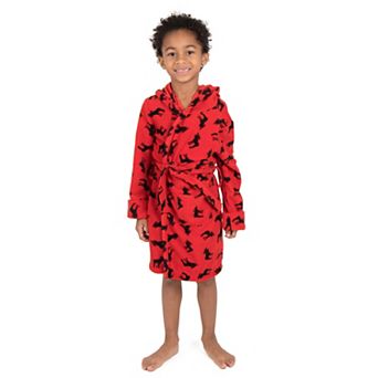 Leveret Kids Fleece Hooded Robe Moose