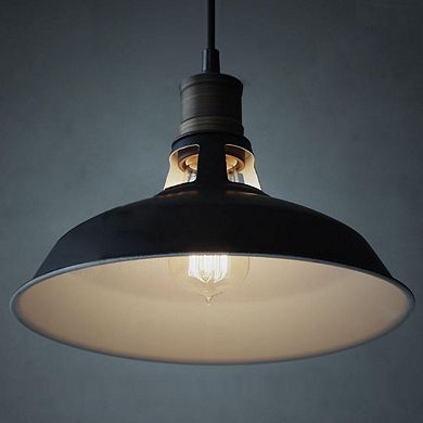 Industrial Black Barn Pendant Light - 1-Light Loft Fixture