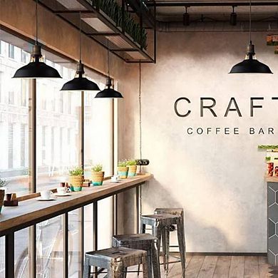Industrial Black Barn Pendant Loft Light Fixture 3 Pack