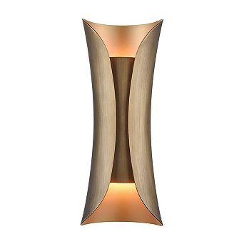 Modern Brass Wall Sconce 2 Light Bath Light Fixture