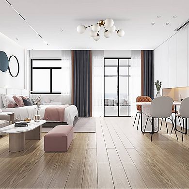 Brass Sputnik Globe Chandelier - 8 Light