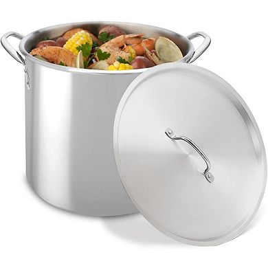 Stainless Steel Kettle 20-quart Stock Pot with Lid, 5 Gallon Capacity