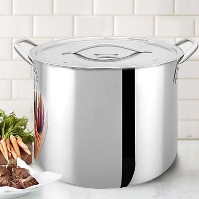 Stainless Steel Kettle 20-quart Stock Pot with Lid, 5 Gallon Capacity