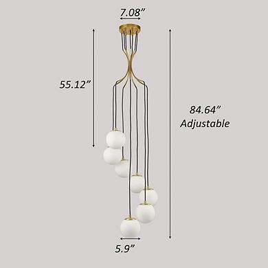 Multi Globe Pendant Light 7 Light