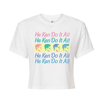 Juniors' Barbie™ He Ken Do It All Cropped Tee