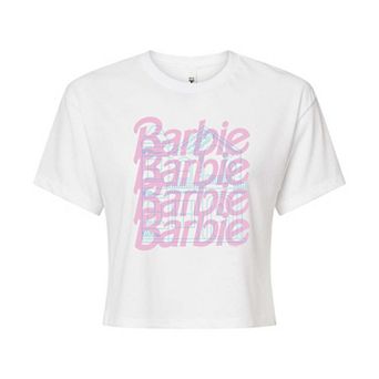 Juniors' Barbie House Cropped Graphic Tee