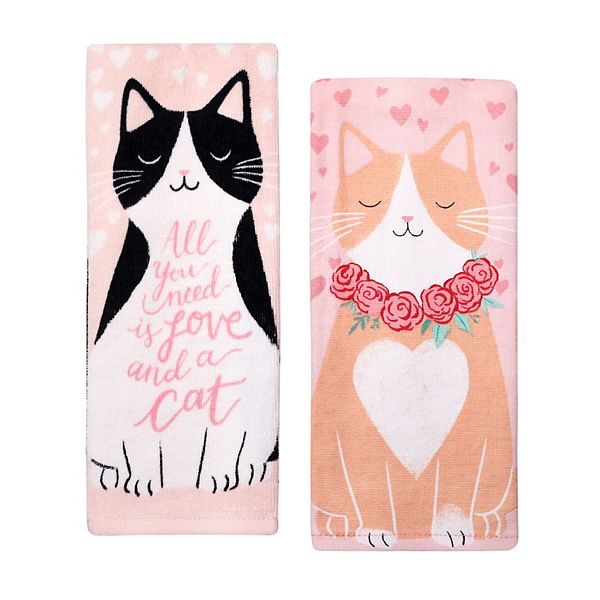 Cats in Charge DISHTOWEL- Set of 2