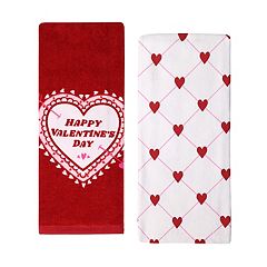 Black, White and Red Kitchen Towels 2 Pack