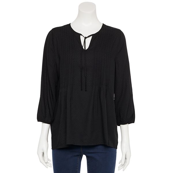 Women's Croft & Barrow® Splitneck Blouse