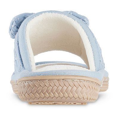 isotoner Eyelet Women's Bow Slide Slippers