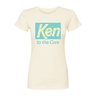Juniors' Barbie Ken To The Core Fitted Graphic Tee