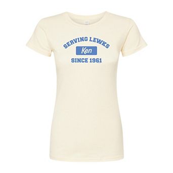 Juniors' Barbie Ken Serving Lewks Fitted Graphic Tee