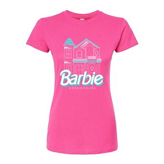 Juniors' Barbie Dreamhouse Fitted Graphic Tee