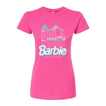 Juniors' Barbie Dreamhouse Fitted Graphic Tee