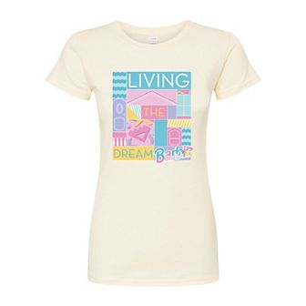 Juniors' Barbie Living The Dream Fitted Graphic Tee