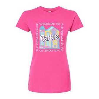 Juniors' Barbie Dreamhouse Fitted Graphic Tee