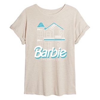 Juniors' Barbie Dreamhouse Oversized Graphic Tee