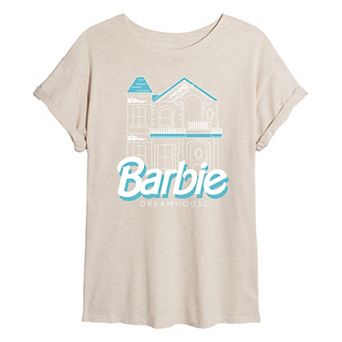 Juniors' Barbie Dreamhouse Oversized Graphic Tee