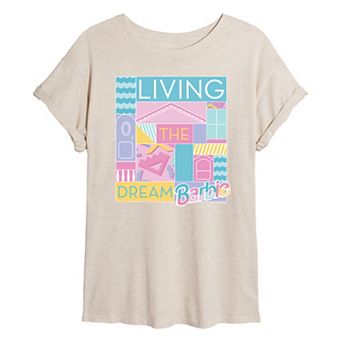 Juniors' Barbie Living The Dream Oversized Graphic Tee