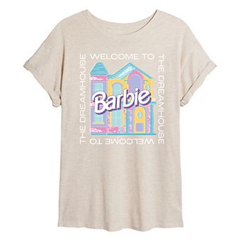 Juniors' Barbie Dreamhouse Oversized Graphic Tee