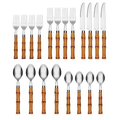 Cambridge Bamboo Plastic 20-pc. Flatware Set