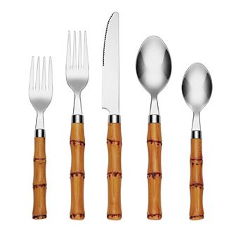 Cambridge Bamboo-Look 20 pc Flatware Set